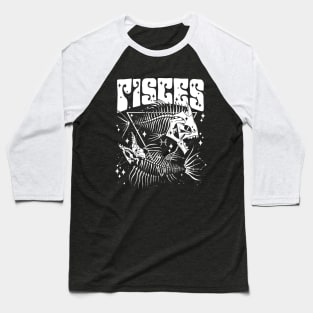 PISCES Sea Witch Shirt Skull constellation Baseball T-Shirt